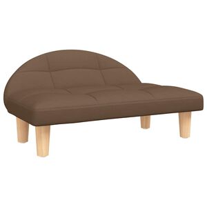 vidaXL Cama para c&atilde;es 70x52x30 cm tecido castanho
