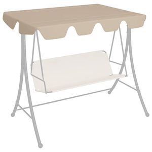 vidaXL Toldo suplente p/ baloi&ccedil;o de jardim 150/130x105/70 cm bege