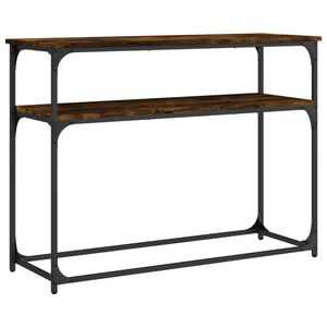 vidaXL Mesa consola 100x35,5x75cm derivados de madeira carvalho fumado