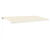 vidaXL Toldo retr&aacute;til autom&aacute;tico 600x350 cm creme