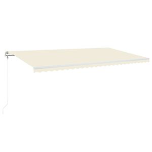 vidaXL Toldo retr&aacute;til autom&aacute;tico 600x350 cm creme