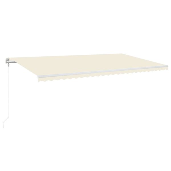 vidaXL Toldo retr&aacute;til autom&aacute;tico 600x350 cm creme