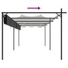 vidaXL Pérgola com toldo retrátil 589x292x230 cm cor antracite