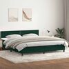 vidaXL Cama com molas colch&atilde;o 200x210 cm veludo verde-escuro