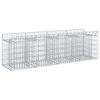 vidaXL Cama elevada de gabi&atilde;o 200 x 50 x 60 cm A&ccedil;o Galvanizado