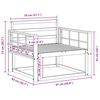 vidaXL Sof&aacute; M&eacute;dio Externo Madeira S&oacute;lida de Ac&aacute;cia Natural
