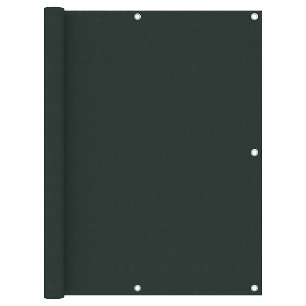 vidaXL Tela de varanda 120x600 cm tecido Oxford verde-escuro