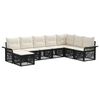 vidaXL Conjunto de Sof&aacute; de Jardim 8 unid. Preto vime PE