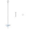 vidaXL &Acirc;ncora para Terra 10 pcs Prateado &Oslash;10 x 50 cm Metal Galvanizado