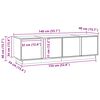 vidaXL Gabinete para TV Castanho Cera 140 x 40 x 40 cm