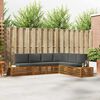 vidaXL Conjunto de Sof&aacute;s para Exterior 6 Pe&ccedil;a Natural e Antracite