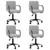vidaXL Cadeiras de jantar girat&oacute;rias 4 pcs veludo cinzento-claro