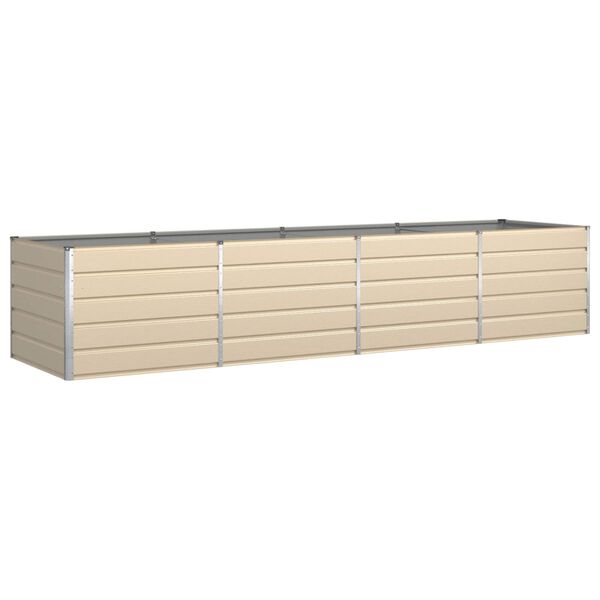 vidaXL Floreira Ivory 195 x 100 x 45 cm A&ccedil;o Galvanizado