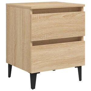 vidaXL Mesa de cabeceira derivados de madeira carvalho sonoma