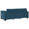 vidaXL Sof&aacute; de 3 lugares 220x77x82 cm veludo azul