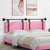 vidaXL Cabeceira Suspensa Liso Rosa 170 x 55 x 5 cm PU Antigo