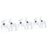 vidaXL Renard LED 6 unid. Prateado 45 x 19 x 65 cm tecido