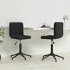 vidaXL Cadeiras de jantar girat&oacute;rias 2 pcs veludo preto
