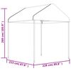 vidaXL Gazebo com telhado 6,69x2,28x2,69 m polietileno branco