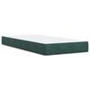 vidaXL Cama com molas/colch&atilde;o 90x190 cm veludo verde-escuro