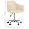 vidaXL Cadeiras de jantar giratórias 4 pcs tecido cor creme