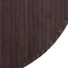 vidaXL Tapete redondo 60 cm bambu castanho-escuro