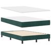 vidaXL Cama Box Spring LED com led Verde Escuro 120 x 200 cm Veludo