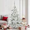vidaXL &Aacute;rvore de Natal Articulada Artificial Branco 180 cm PVC e A&ccedil;o