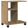 vidaXL Mesa Lateral carvalho artisiano 50 x 30 x 55 cm