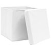 vidaXL Caixas de arruma&ccedil;&atilde;o com tampas 10 pcs 28x28x28 cm branco