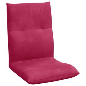 vidaXL Cadeira de ch&atilde;o ajust&aacute;vel Vinho Vermelho Veludo
