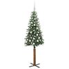 vidaXL &Aacute;rvore de Natal Slim com 300 LEDs com suporte Verde 180 cm