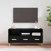 vidaXL Gabinete para TV com gaveta Carvalho Preto 102 x 36 x 50 cm