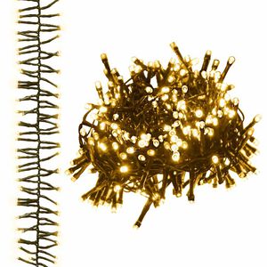 vidaXL Cord&atilde;o de luzes agrupadas 400 luzes LED PVC branco quente