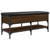 vidaXL Banco sapateira 102x42x45cm derivados madeira carvalho castanho