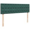 vidaXL Estrutura de cama otomana com colch&atilde;o 140x200 cm verde escuro