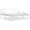 vidaXL Estrutura sof&aacute;-cama de puxar 90x200 cm metal branco