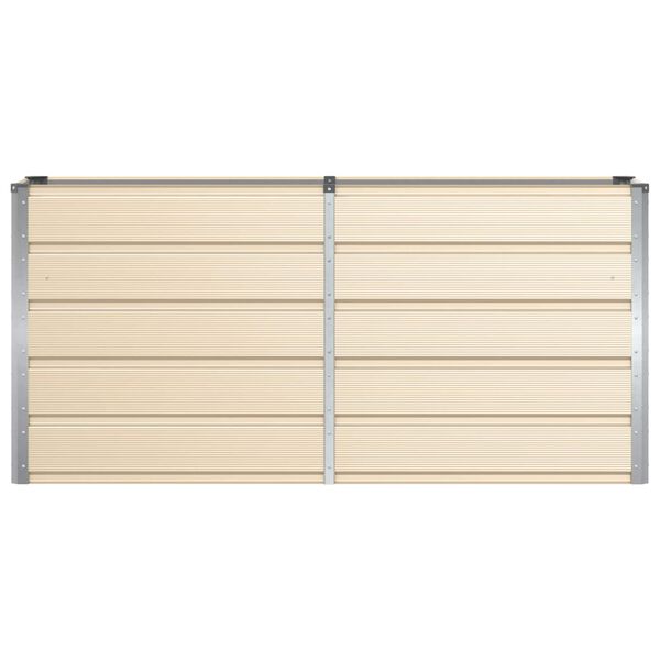 vidaXL Floreira Ivory 160 x 40 x 75 cm A&ccedil;o