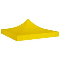 vidaXL Teto para tenda de festas 3x3 m 270 g/m² amarelo