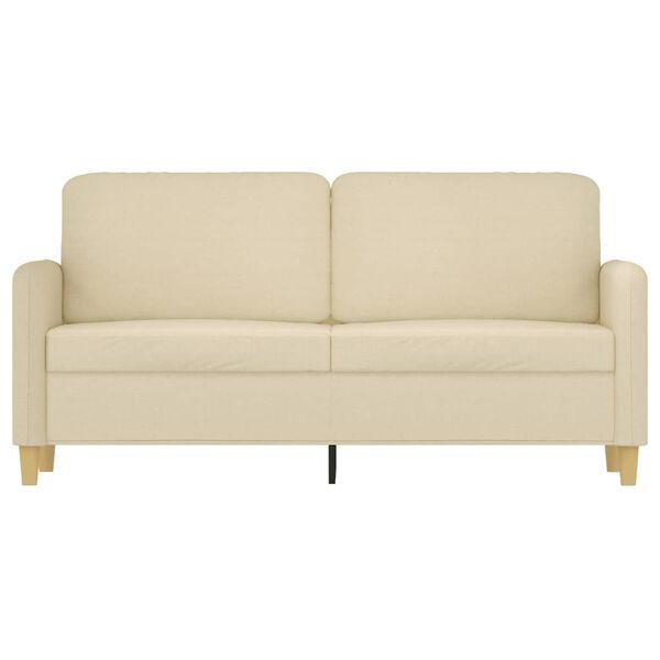 vidaXL Sof&aacute; de 2 lugares tecido 140 cm cor creme