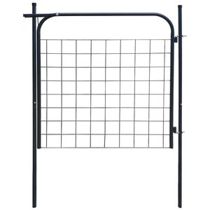 vidaXL Port&atilde;o de cerca de jardim 100x100 cm Antracite