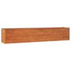 vidaXL Canteiro de jardim 240x40x45 cm a&ccedil;o corten cor enferrujado