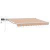 vidaXL Estrutura de Toldo Manual com LEDs 3,5 x 2,5 m