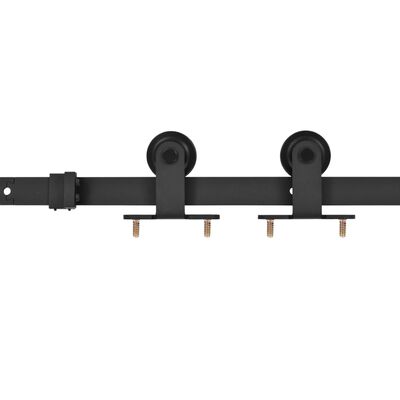vidaXL Kit de ferragens para porta deslizante SKIEN 200 cm aço preto