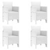 vidaXL Cadeira de Jardim 4 unid. Branco Polipropileno