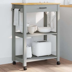 vidaXL Carrinho de cozinha MONZA 60x40x88,5 cm madeira de pinho maci&ccedil;a