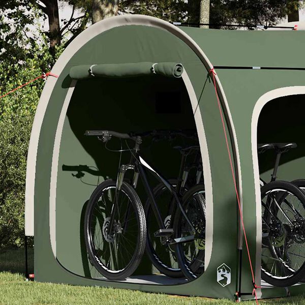vidaXL Tenda para arrumação de bicicletas Verde 218 x 156 x 180 cm