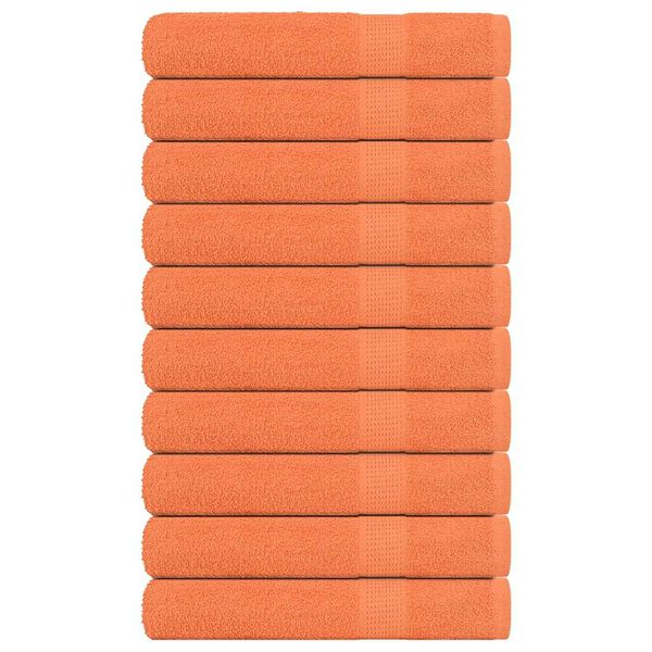 vidaXL Toalhas de sauna FROGN 10 pcs 80x200 cm 360 g/m&sup2; laranja