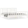vidaXL Estrutura cama Super King Size c/ cabeceira madeira branco
