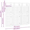vidaXL Ecrã de privacidade Manual 6 pcs Castanho 240 x 180 cm